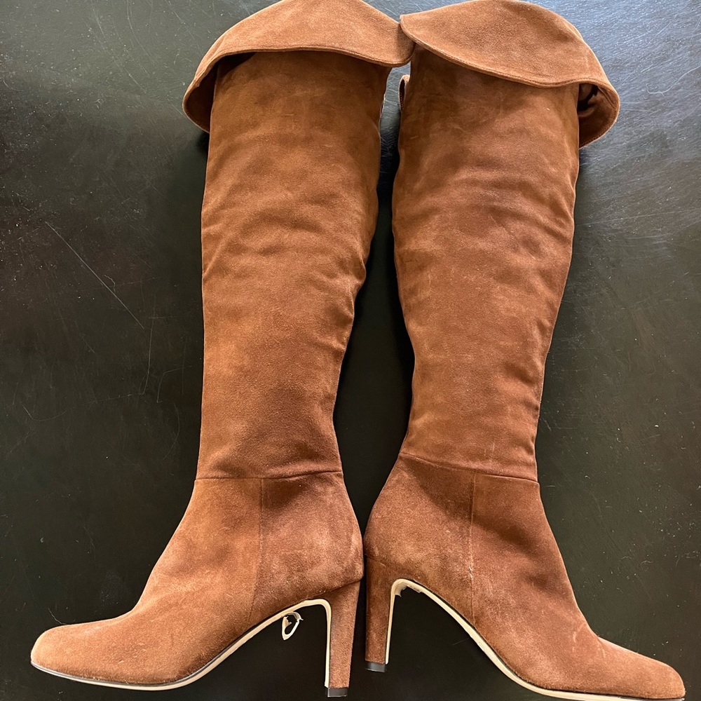 L’Agence Charlotte Suede Over The Knee Boots